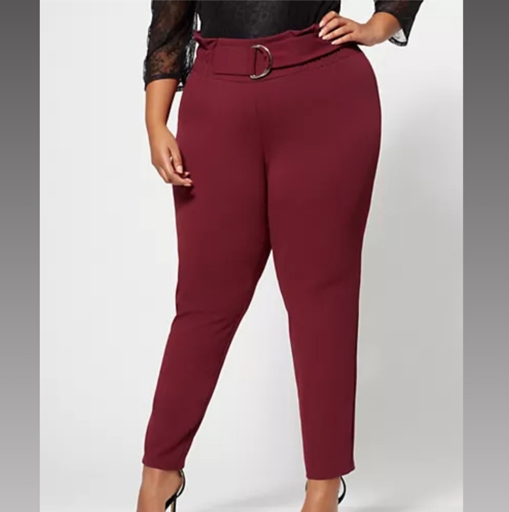 Red dress pants